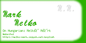 mark melko business card